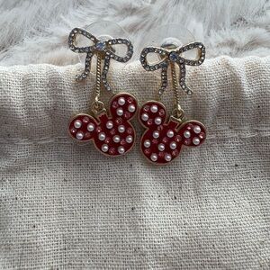 Red Mickey Mouse Baublebar Earrings with Bow🎁